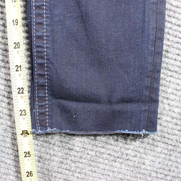 Miss Me Jeans Womens 25 Blue Easy Skinny Sequins Flap Pockets Raw Hem - Picture 7 of 9